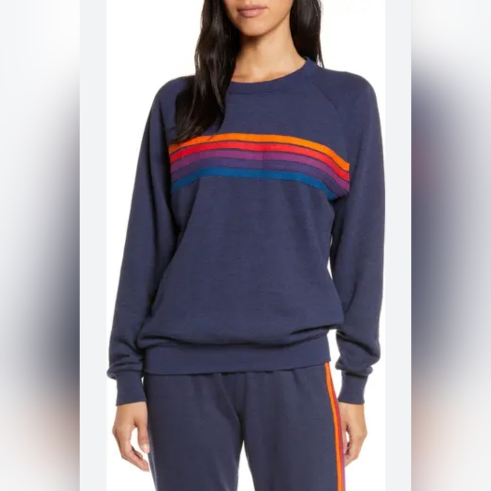 Aviator Nation 5-Stripe Sweatshirt. Not Available in Stores. Size Medium